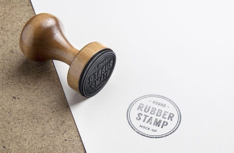 Rubber Stamp Mockup free template PSD