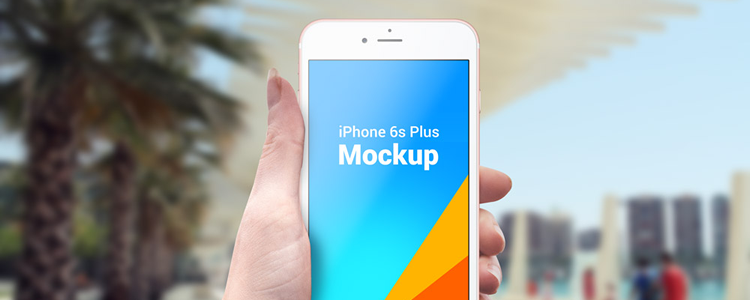 free mockup template psd iPhone 6s Plus Outdoor