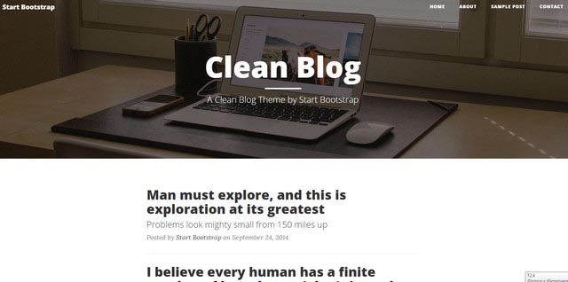 минималистичный HTML5 шаблон для личного блога
